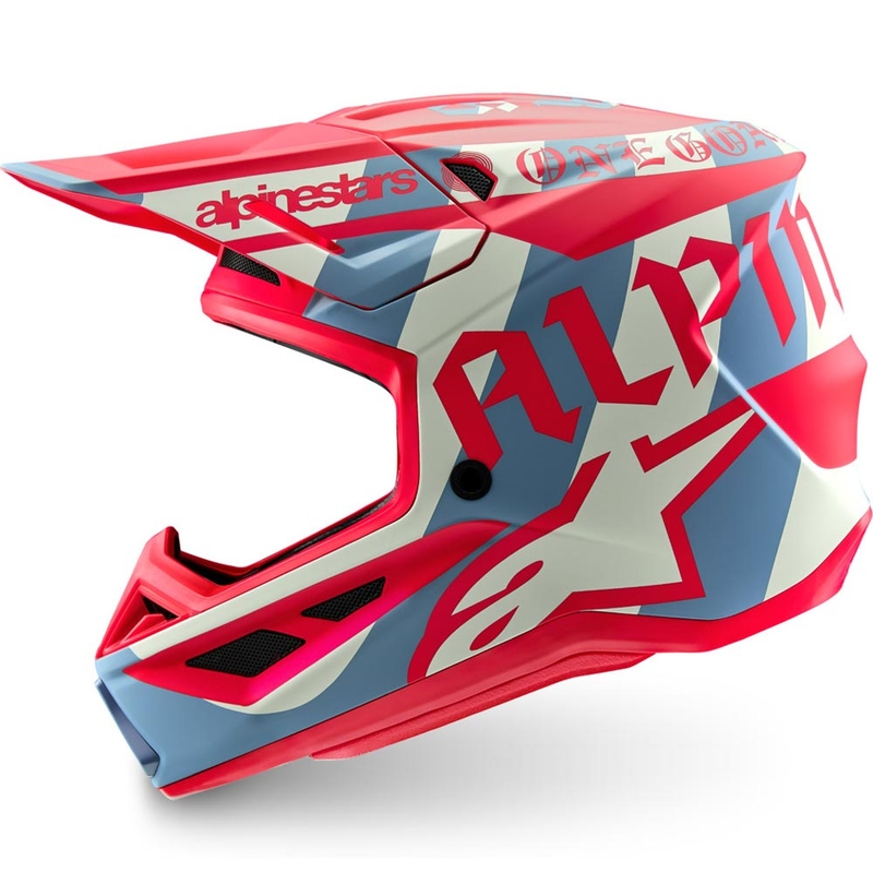 Alpinestars Supertech S-M7 limited edition Beast Coast motocross kaciga sivo-crno-narančasta