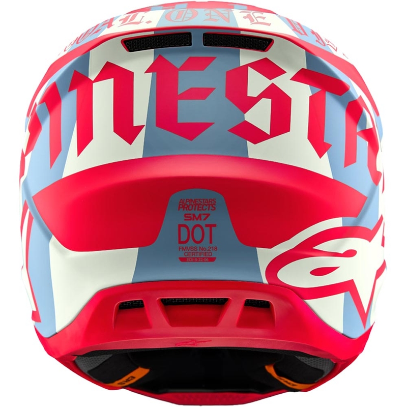 Alpinestars Supertech S-M7 limited edition Beast Coast motocross kaciga sivo-crno-narančasta