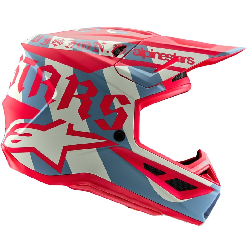 Alpinestars Supertech S-M7 limited edition Beast Coast motocross kaciga sivo-crno-narančasta