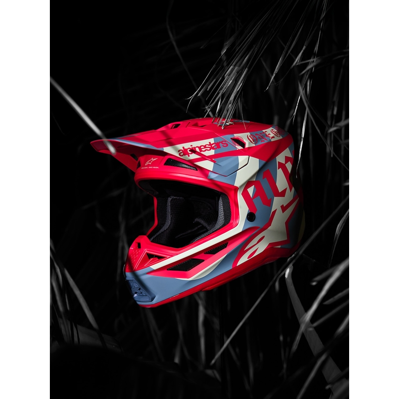 Alpinestars Supertech S-M7 limited edition Beast Coast motocross kaciga sivo-crno-narančasta