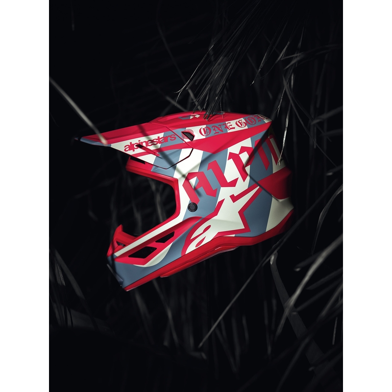 Alpinestars Supertech S-M7 limited edition Beast Coast motocross kaciga sivo-crno-narančasta