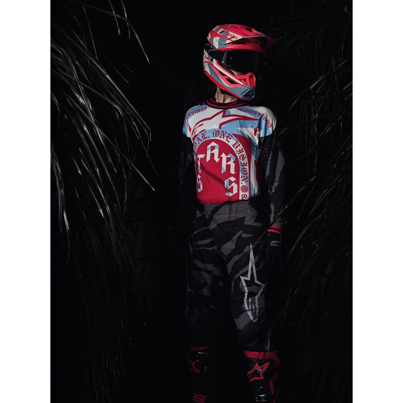 Alpinestars Supertech S-M7 limited edition Beast Coast motocross kaciga sivo-crno-narančasta