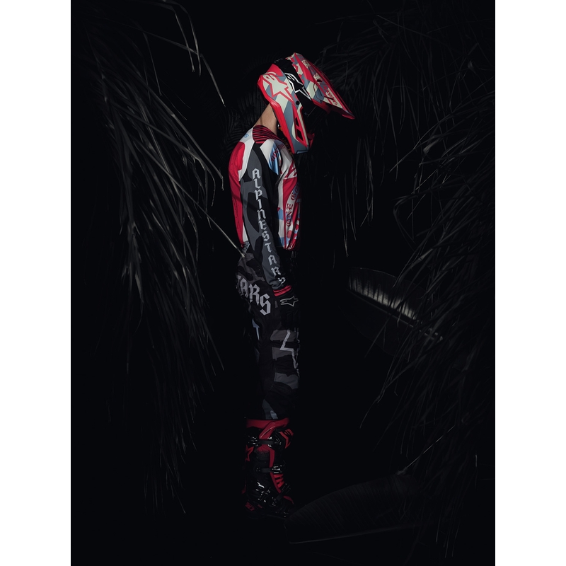 Alpinestars Supertech S-M7 limited edition Beast Coast motocross kaciga sivo-crno-narančasta