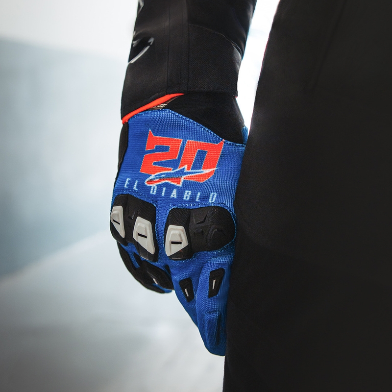 Alpinestars SP X 1 FQ20 kolekcija motociklističkih rukavica plavo-crno-fluo crvene boje