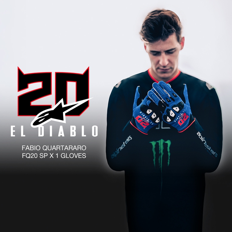 Alpinestars SP X 1 FQ20 kolekcija motociklističkih rukavica plavo-crno-fluo crvene boje