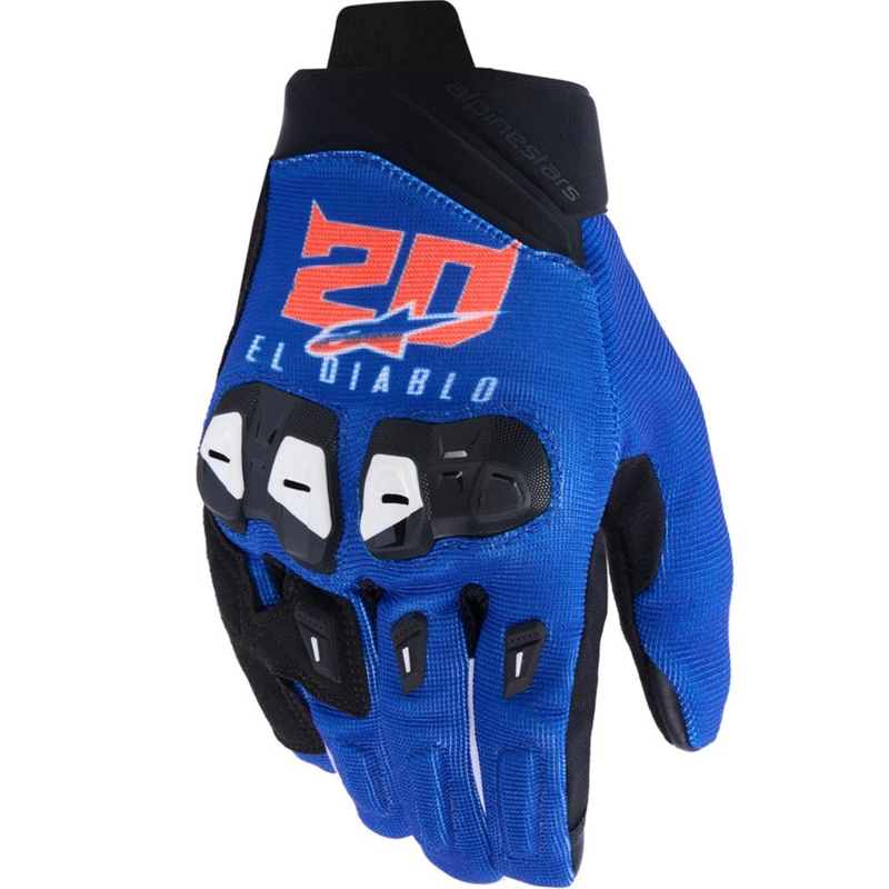 Alpinestars SP X 1 FQ20 kolekcija motociklističkih rukavica plavo-crno-fluo crvene boje