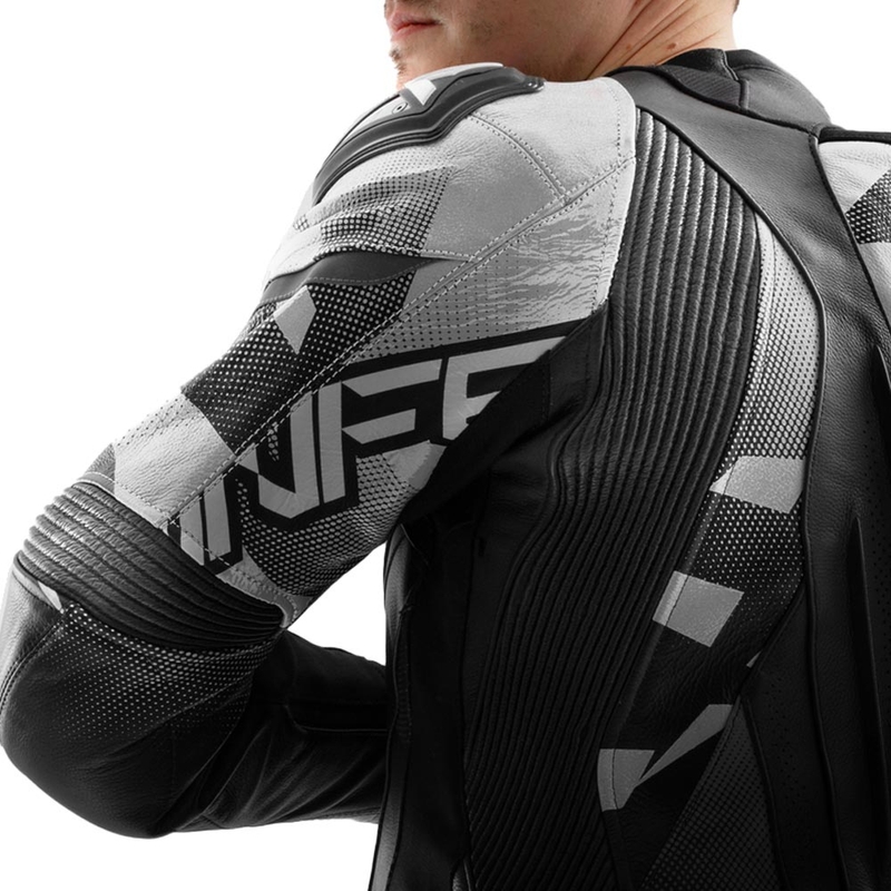 Rebelhorn Inferno kožna motociklistička jakna crno-bijela