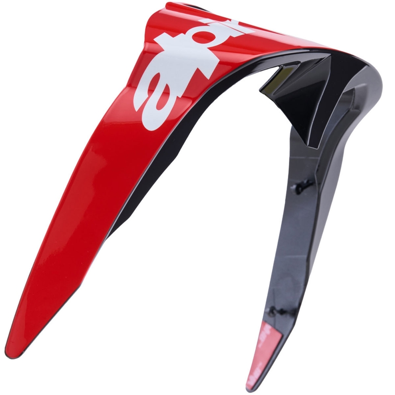 Aerodinamični spojler za motociklističke kacige Alpinestars Supertech R10 Arius standardni profil fluo crveno-crveno-bijele boje