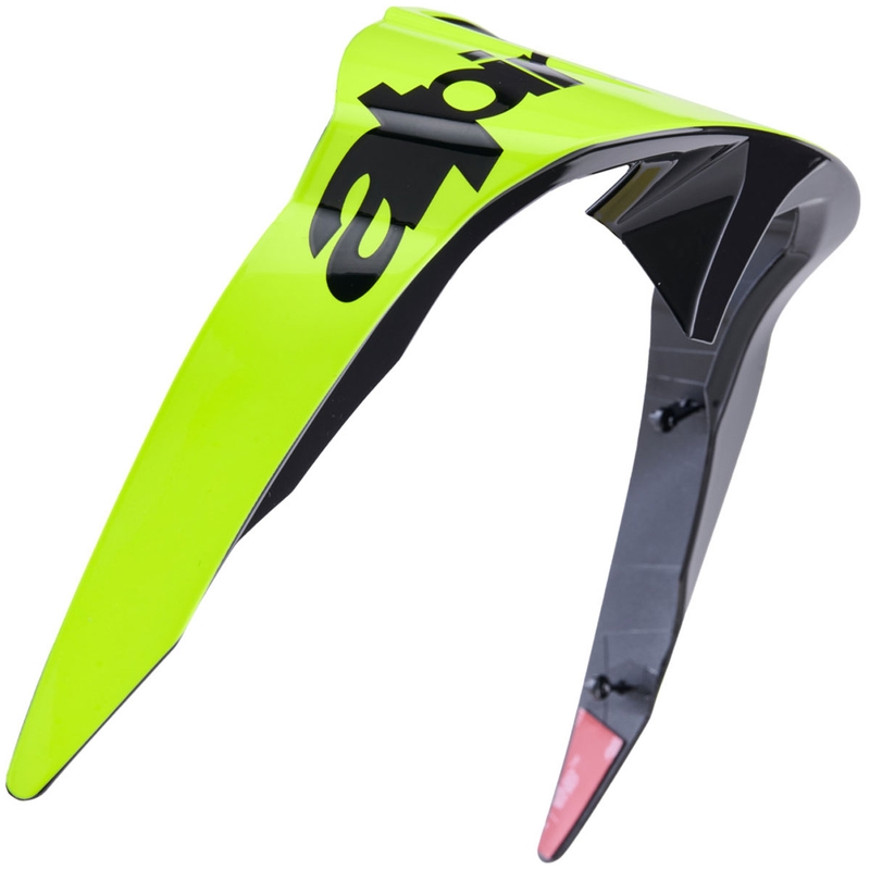 Aerodinamični spojler za motociklističke kacige Alpinestars Supertech R10 Arius standardnog profila, fluo žuto-crne boje