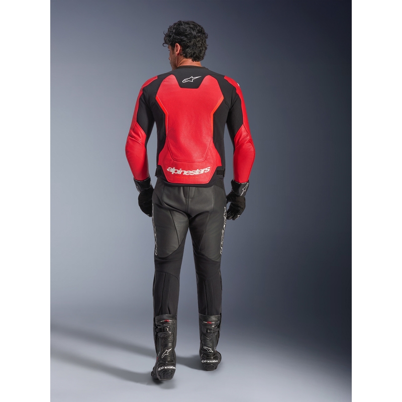 Alpinestars GP Force V2 Airflow kožna motociklistička jakna fluo crveno-crno-bijela