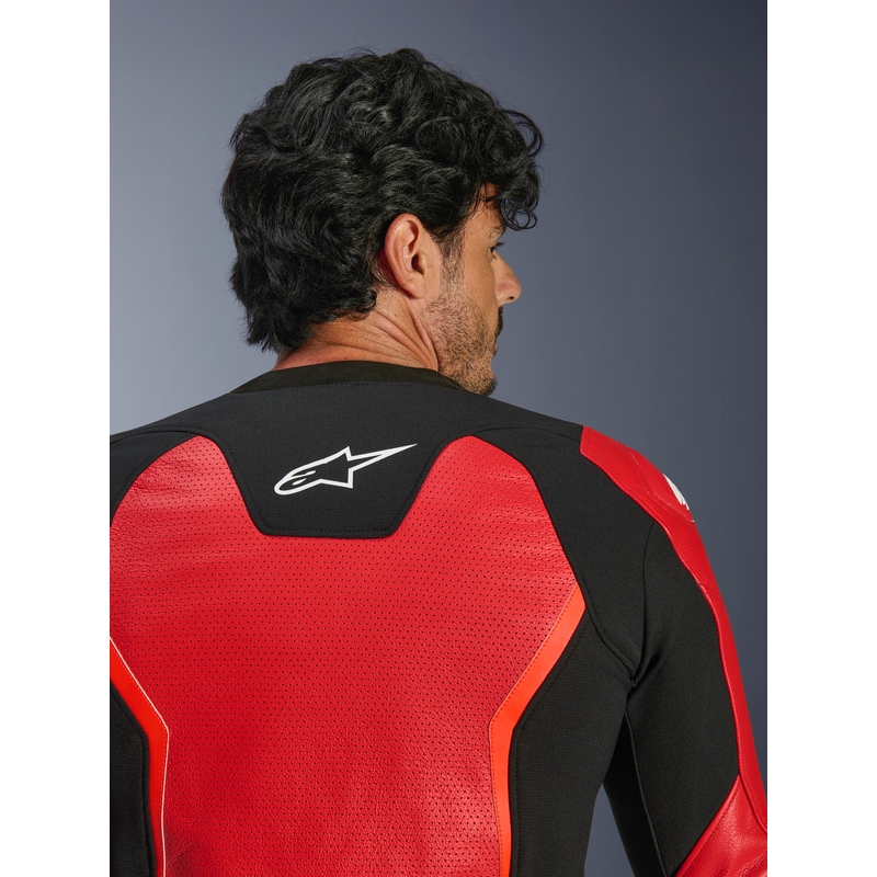 Alpinestars GP Force V2 Airflow kožna motociklistička jakna fluo crveno-crno-bijela