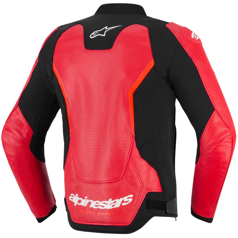 Alpinestars GP Force V2 Airflow kožna motociklistička jakna fluo crveno-crno-bijela
