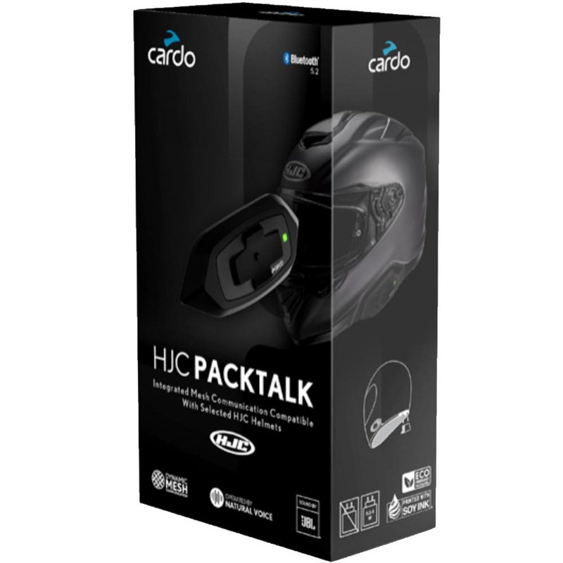 Cardo HJC Packtalk motociklistički interfon crne boje