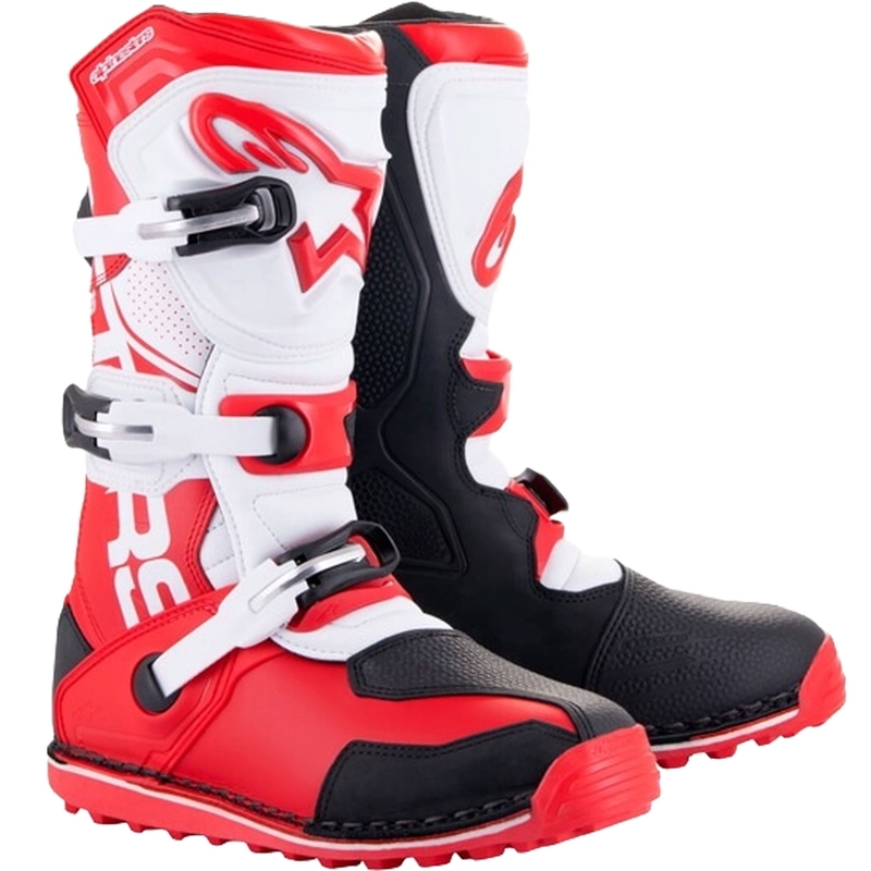 Alpinestars Tech Trial motociklističke čizme bijelo-crveno-crne