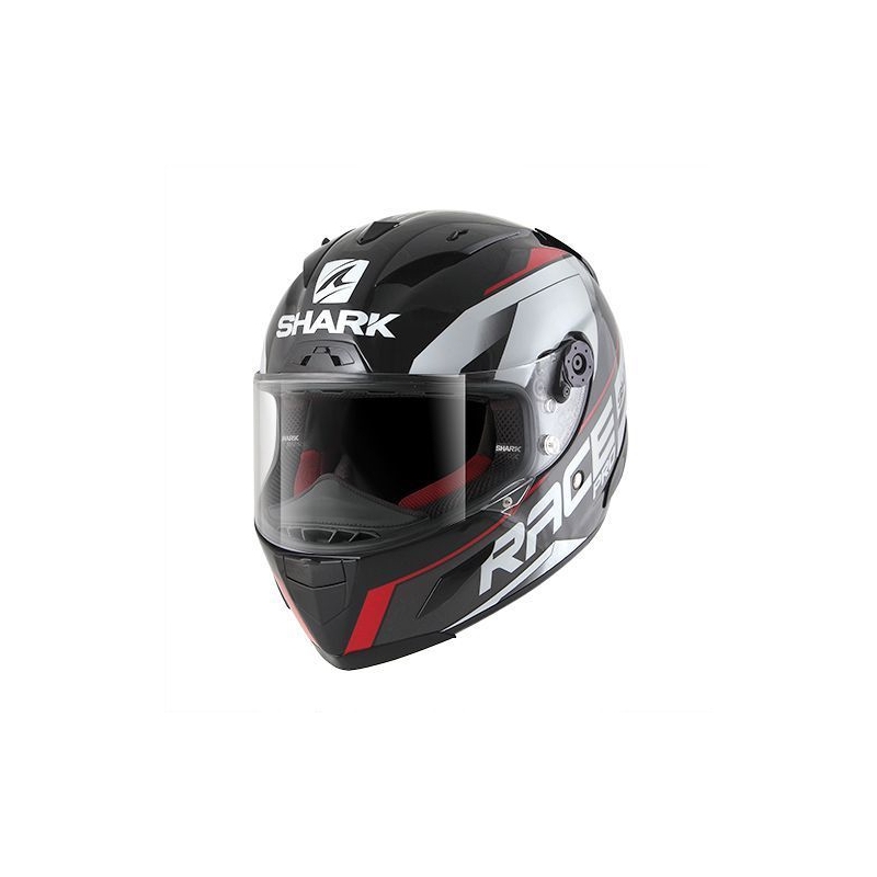 Integralna kaciga SHARK RACE R-PRO Sauer crno-sivo-crvena