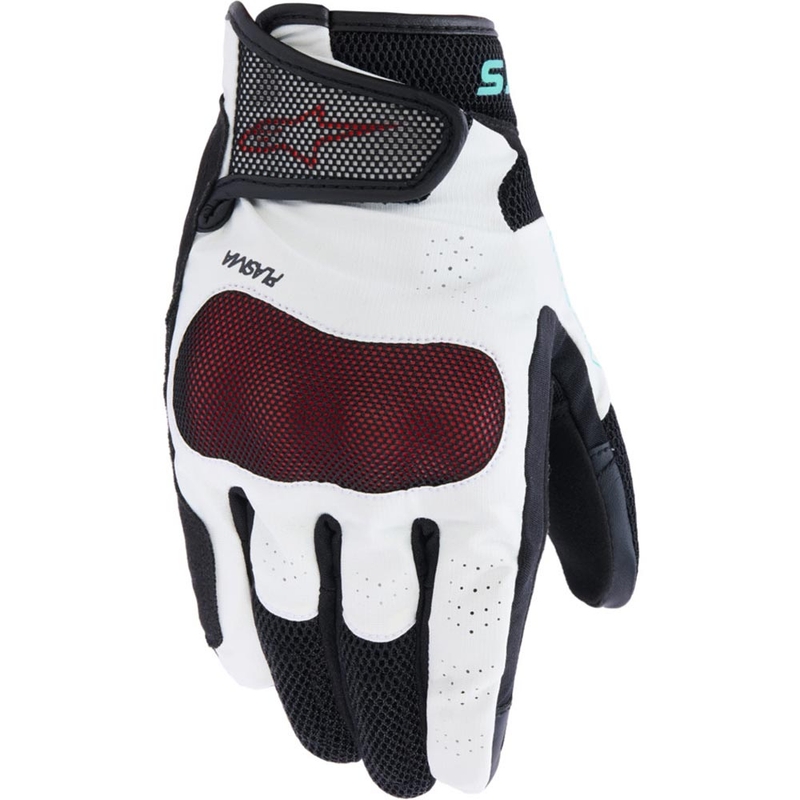 Alpinestars Stella Mogress Airflow ženske motociklističke rukavice bijelo-crno-tirkizne boje