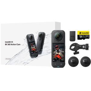 Insta360 X5 akcijska kamera za motocikle u paketu, crna
