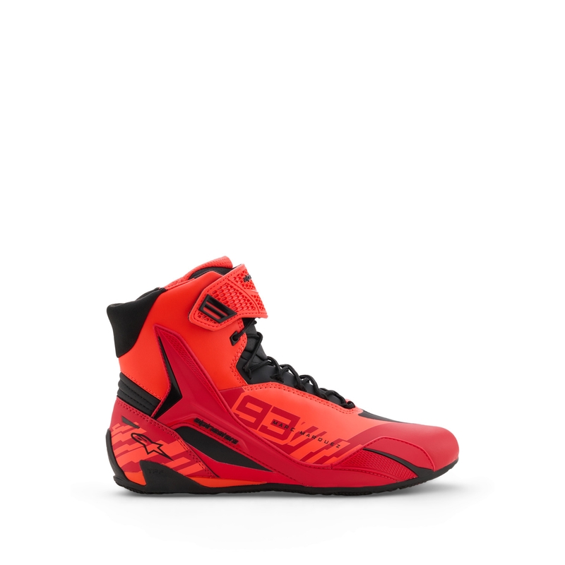 Alpinestars Faster-4 MM93 motociklističke čizme, fluo kolekcija, crveno-crveno-crne
