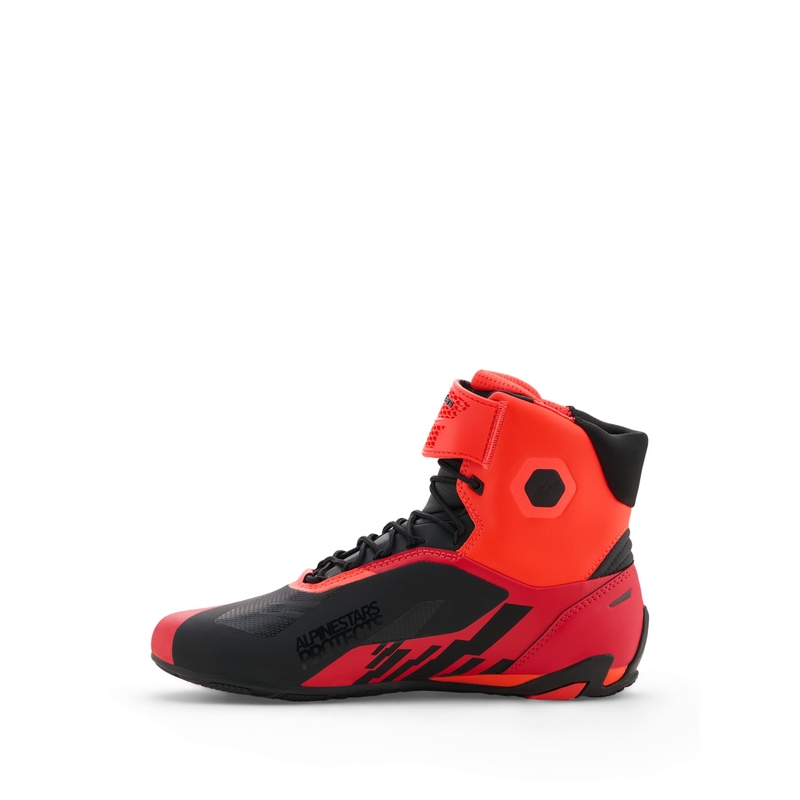 Alpinestars Faster-4 MM93 motociklističke čizme, fluo kolekcija, crveno-crveno-crne