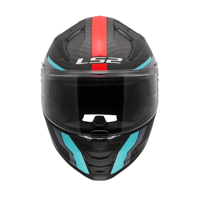 Integralna motociklistička kaciga LS2 FF811 Vector II C Grid crveno-tirkizna - II. kvaliteta