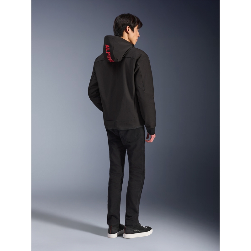Alpinestars RADIUM TECH HOODIE motociklistička majica s kapuljačom crno-crvena