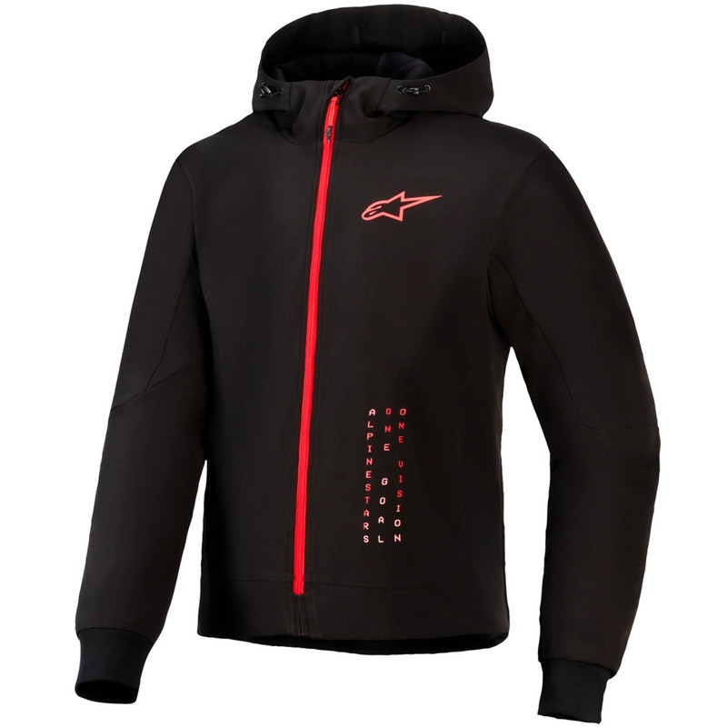 Alpinestars RADIUM TECH HOODIE motociklistička majica s kapuljačom crno-crvena