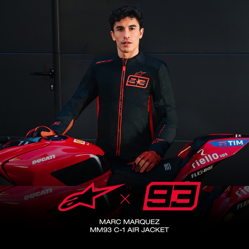 Alpinestars C-1 AIR MM93 motociklistička jakna, fluo kolekcija, crveno-crveno-crna