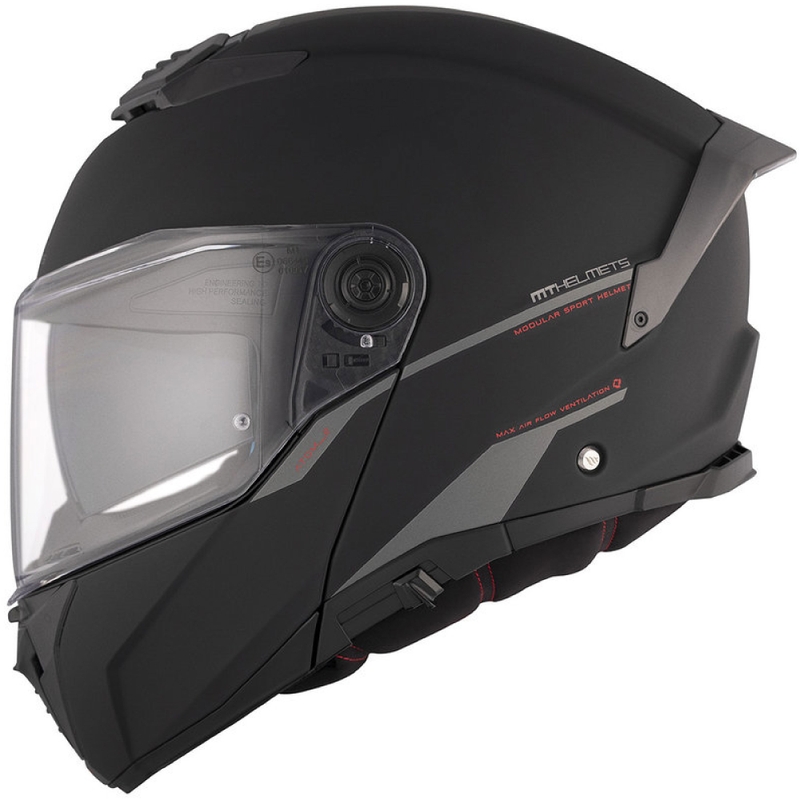 Preklopna motociklistička kaciga MT ATOM 2 SV SOLID A1 crna mat - II. kvaliteta