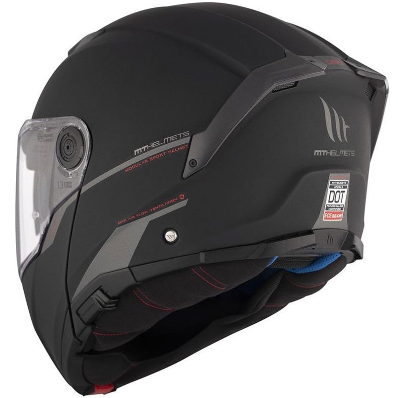 Preklopna motociklistička kaciga MT ATOM 2 SV SOLID A1 crna mat - II. kvaliteta