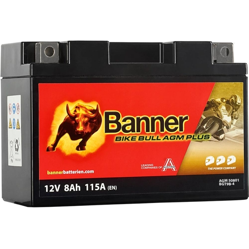 AGM baterija Banner Bike Bull AGM PLUS AGM PLUS 508 01 / BGT9B-4 - GT9B-4