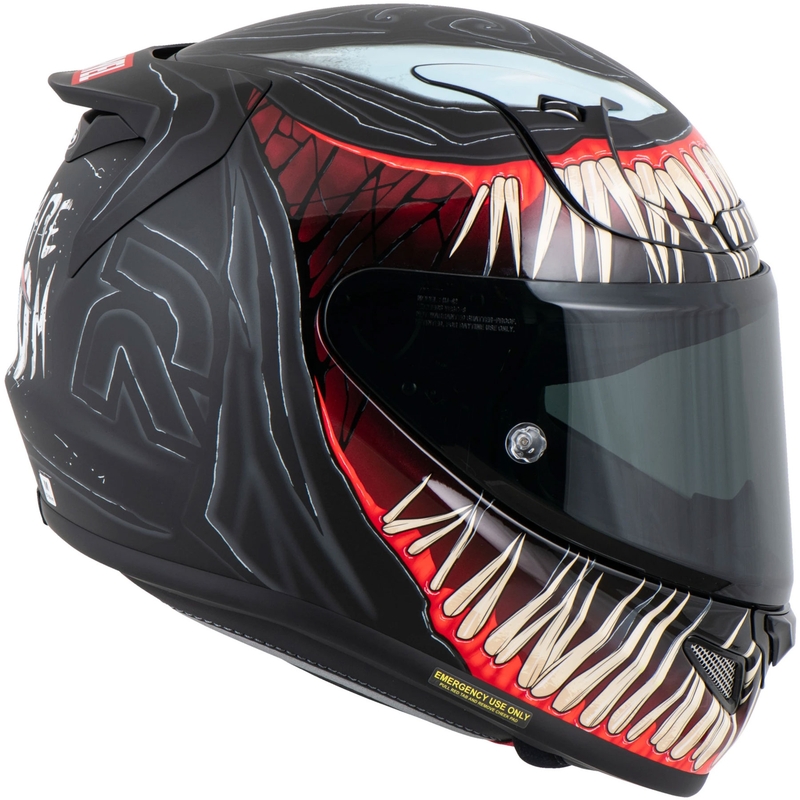 HJC RPHA 12 Venom 3 Marvel kaciga za motocikle s punim licem crno-crvena