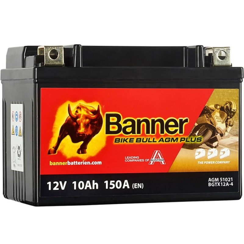 AGM baterija Banner Bike Bull AGM PLUS AGM PLUS 510 21 / BGTX12A-4 - GTX12A-4