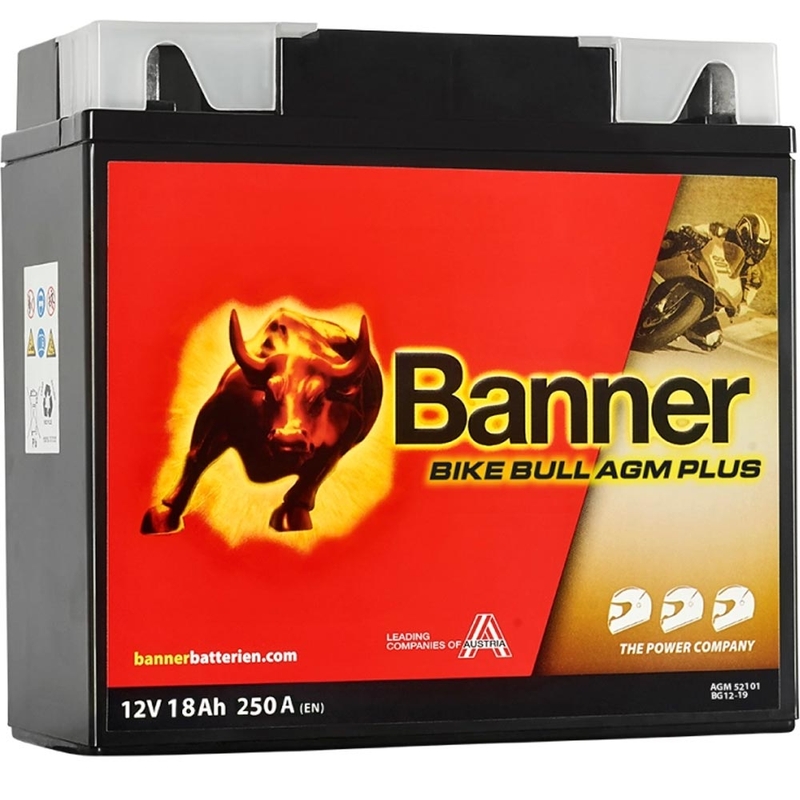 AGM baterija Banner Bike Bull AGM PLUS AGM PLUS 521 01 / BG12-19 - G12-19