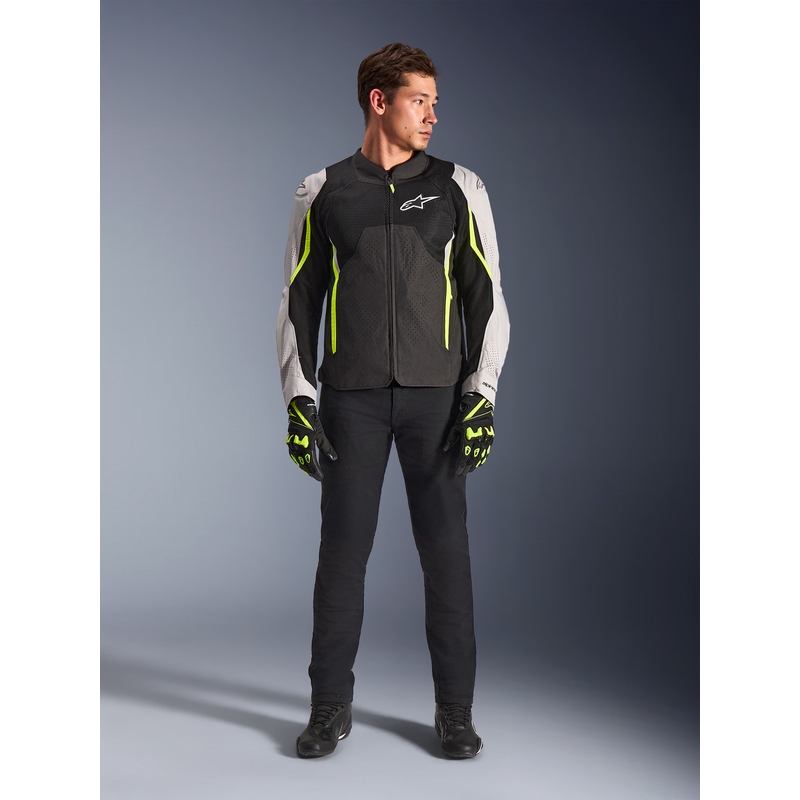 Alpinestars AST V3 Air motociklistička jakna bijelo-fluo žuto-crna