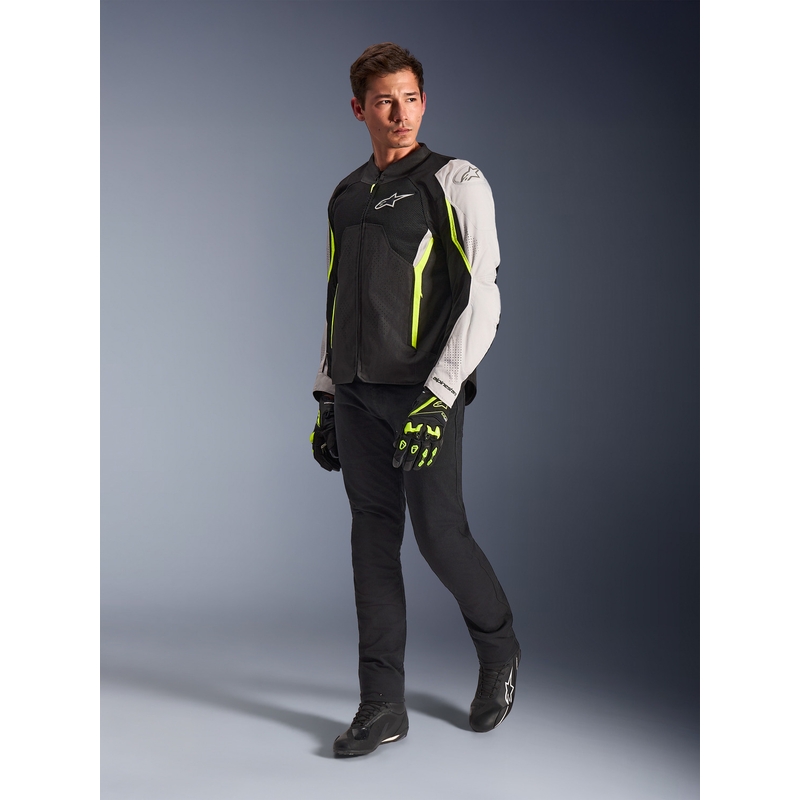 Alpinestars AST V3 Air motociklistička jakna bijelo-fluo žuto-crna