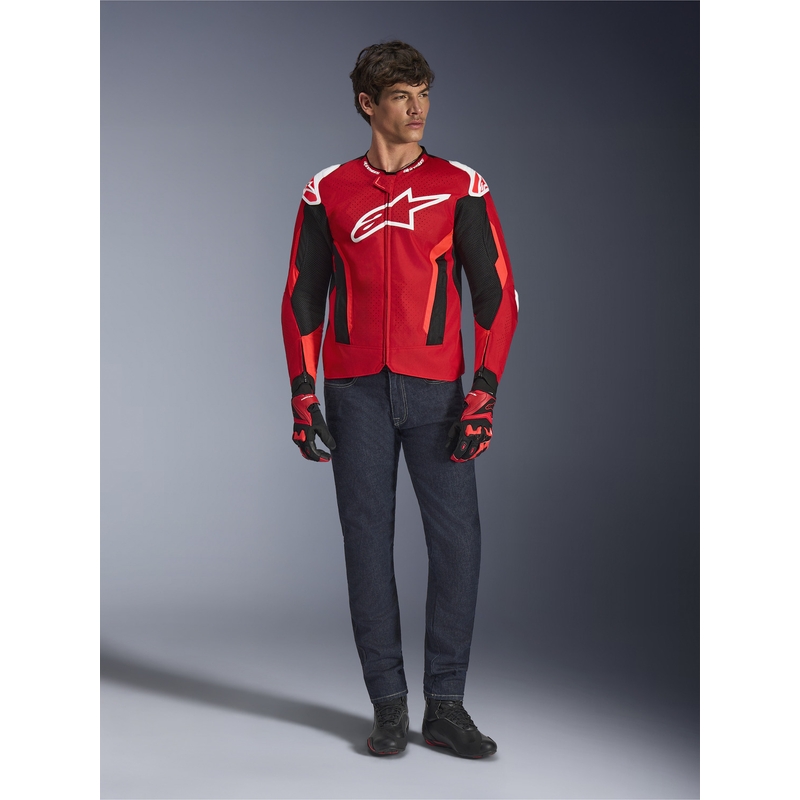 Alpinestars T-GP Air motociklistička jakna crveno-fluo crveno-bijelo-crna