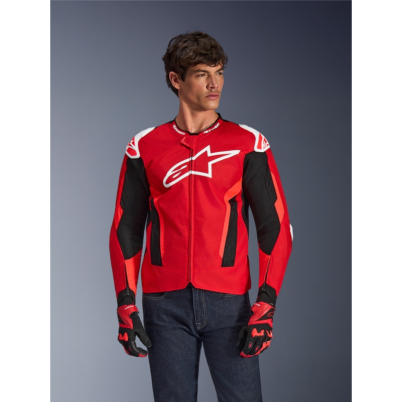 Alpinestars T-GP Air motociklistička jakna crveno-fluo crveno-bijelo-crna