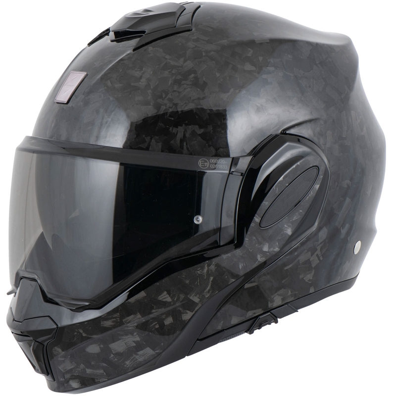 Scorpion EXO-TECH EVO ONYX CARBON Čvrsta preklopna motociklistička kaciga crna