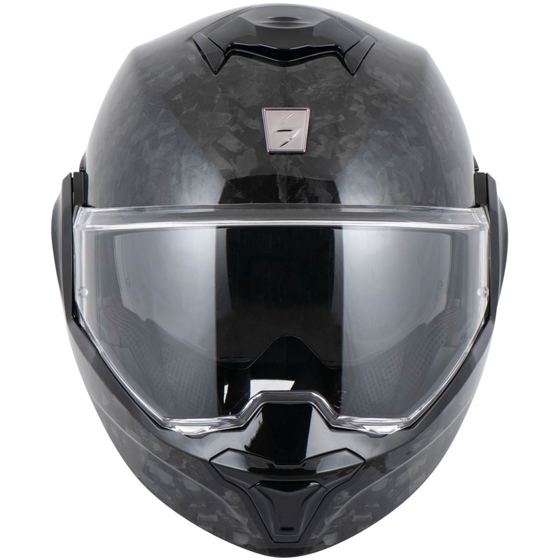 Scorpion EXO-TECH EVO ONYX CARBON Čvrsta preklopna motociklistička kaciga crna
