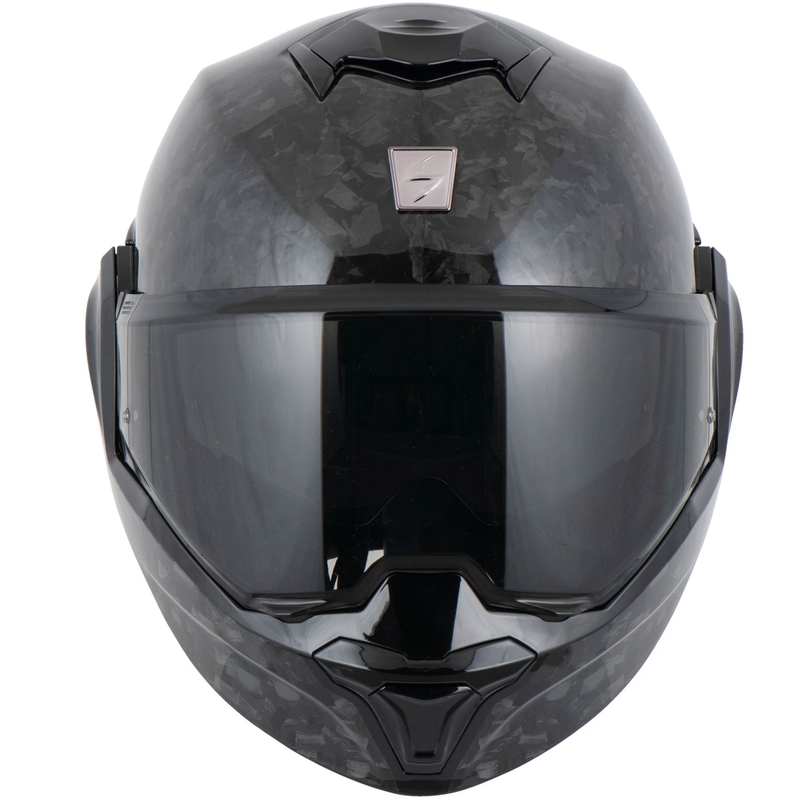 Scorpion EXO-TECH EVO ONYX CARBON Čvrsta preklopna motociklistička kaciga crna