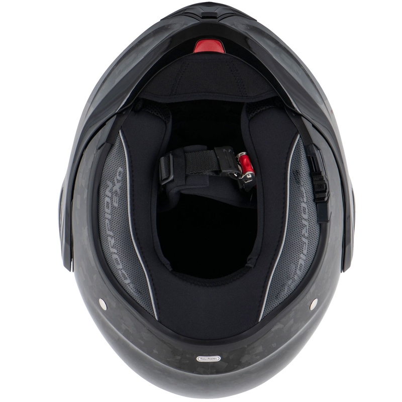 Scorpion EXO-TECH EVO ONYX CARBON Čvrsta preklopna motociklistička kaciga crna