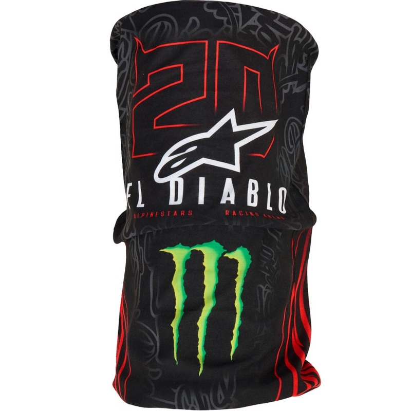 Alpinestars FQ20 Monster Collection Zaštitne naramenice za vrat crno-fluo crveno-plavo-zelene
