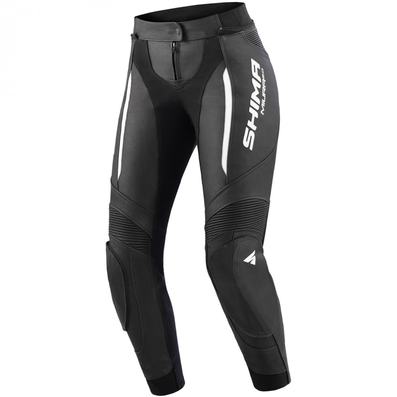 Ženske moto hlače Shima Miura 2.0 crno-bijele