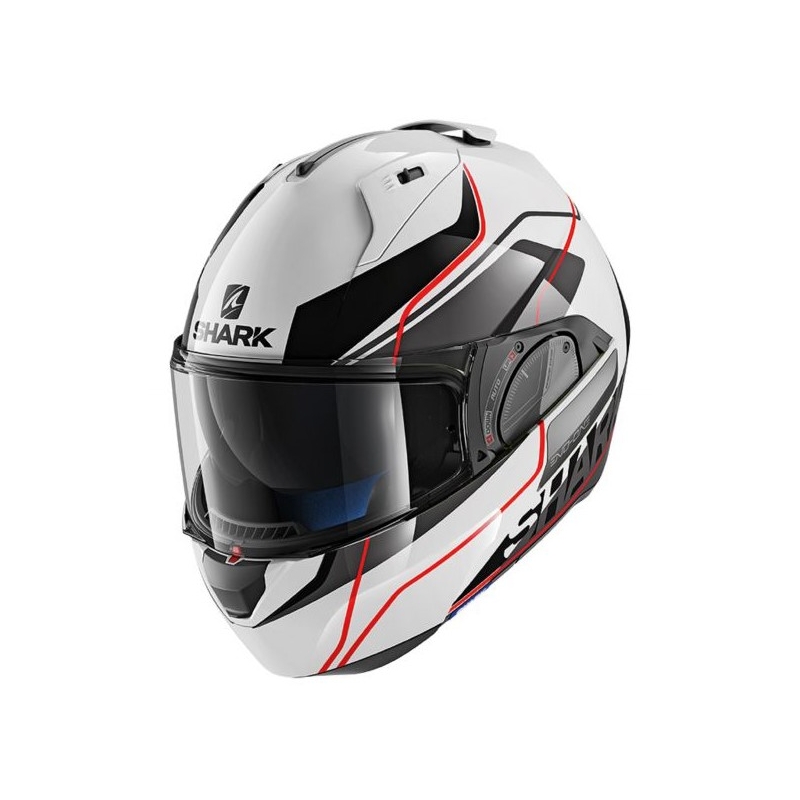 Preklopna kaciga SHARK EVO-ONE 2 Krono bijelo-crno-crvena