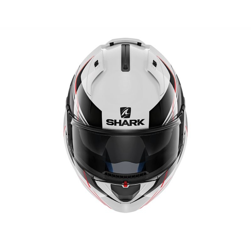 Preklopna kaciga SHARK EVO-ONE 2 Krono bijelo-crno-crvena