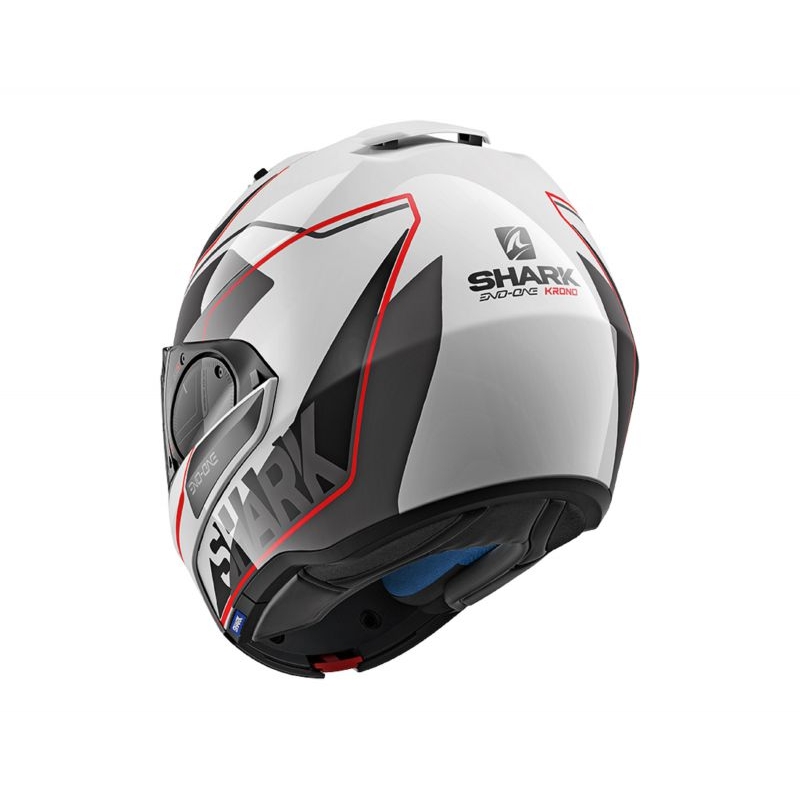 Preklopna kaciga SHARK EVO-ONE 2 Krono bijelo-crno-crvena