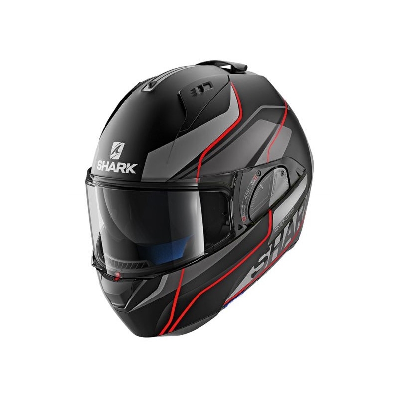 Preklopna kaciga SHARK EVO-ONE 2 Krono Mat crno-sivo-crvena rasprodaja