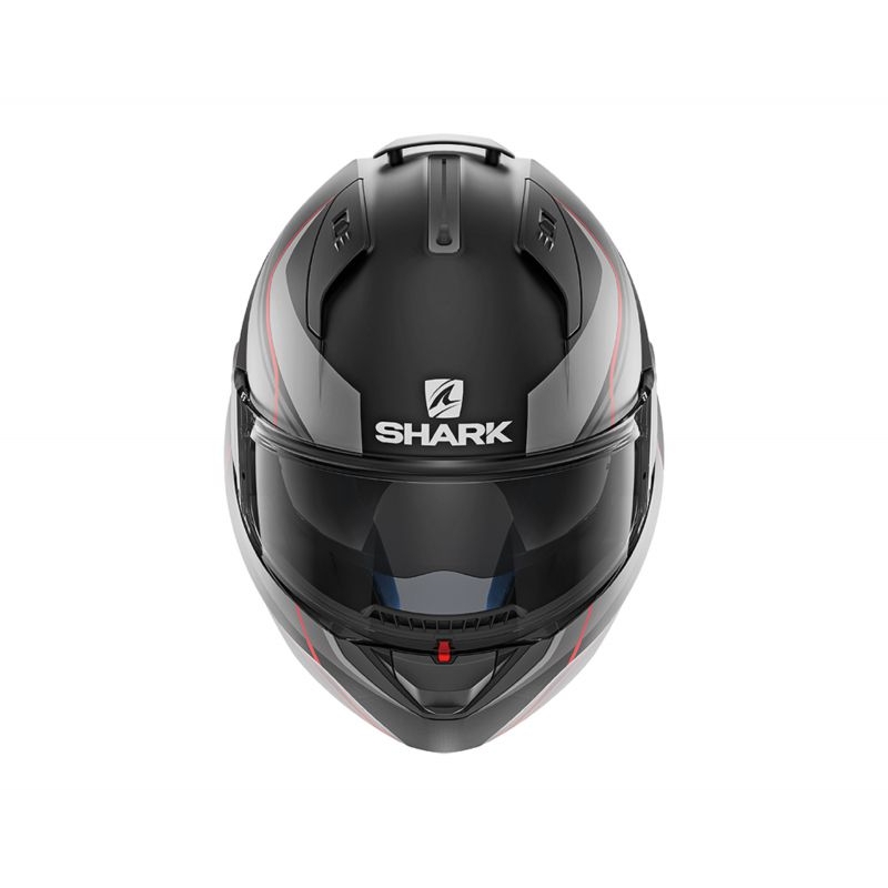 Preklopna kaciga SHARK EVO-ONE 2 Krono Mat crno-sivo-crvena rasprodaja