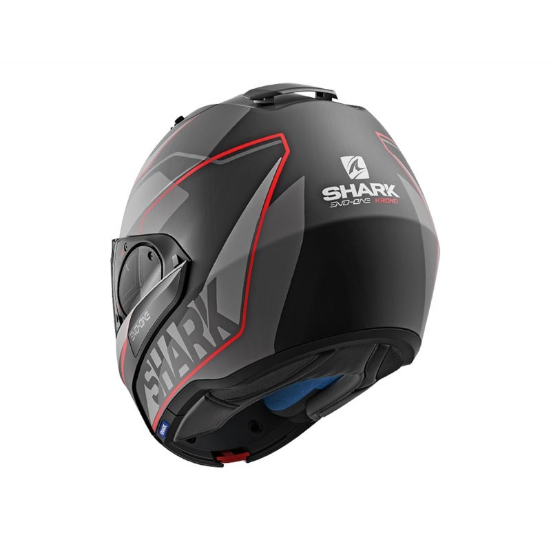 Preklopna kaciga SHARK EVO-ONE 2 Krono Mat crno-sivo-crvena rasprodaja