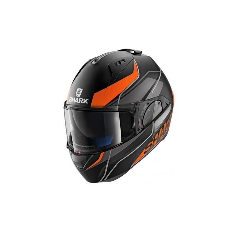Preklopna kaciga SHARK EVO-ONE 2 Krono Mat crno-sivo-narančasta